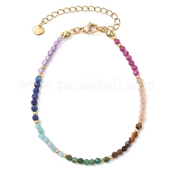 Armbänder mit Perlen aus natürlichen Edelsteinen mit Chakra-Motiven für Frauen&nbsp;BJEW-JB11342
