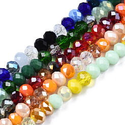 Chapelets de perles en verre électroplaqué&nbsp;EGLA-N002-12J