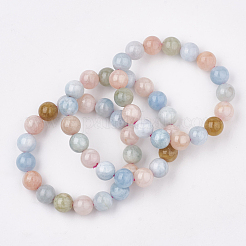 Bracelets extensibles naturels morganite&nbsp;BJEW-S138-02F-10mm
