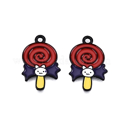 Anhänger aus Emaille mit Sprühfarbe für Halloween-Motive&nbsp;ENAM-T020-09K