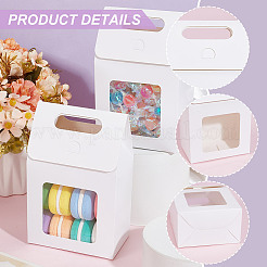Rechteckige Geschenktüten aus Papier mit Fenster&nbsp;CON-WH0088-85C