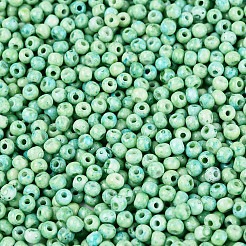 Perles de rocaille en verre picasso&nbsp;GL-N001-01B-05