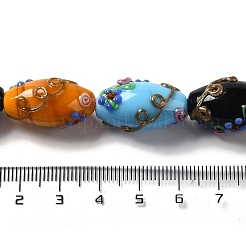 Perles vernissées manuelles&nbsp;LAMP-J089-D-A