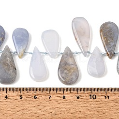 Naturelles bleu perles de calcédoine brins&nbsp;G-NH0075-B01-01