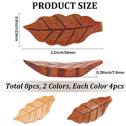 8 supporto per bacchette in legno di 2 colori&nbsp;AJEW-CP0008-75