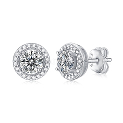 Anti-appannamento 925 argento sterling micro pavé zirconia cubica trasparente&nbsp;AJEW-U007-08P