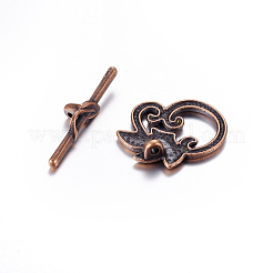 Foglia di stile tibetano catenacci a leva&nbsp;RLF0676Y-NF