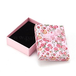 Caja de embalaje de joyería de cartón con patrón de flores&nbsp;CBOX-L007-007C