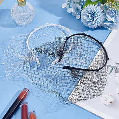 2 stücke 2 farben braut strass perle mesh schleier tuch haar bands&nbsp;OHAR-BC0001-03