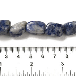 Fili di perle di diaspro macchia blu naturale&nbsp;G-B078-D33-04