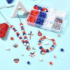 DIY-Sets zum Basteln von Halsketten/Armbändern zum Unabhängigkeitstag&nbsp;DIY-FS0009-70