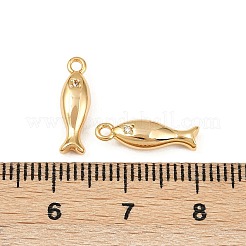Ciondoli in ottone con micro pavé di zirconi cubici a tema oceano&nbsp;X1-KK-F902-08A-G