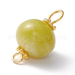 Connecteurs de liens en jade olive naturel&nbsp;PALLOY-JF01091-05