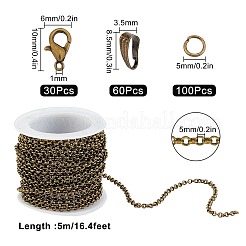 Kits de fabrication de bijoux à faire soi-même avec des chaînes rolo&nbsp;DIY-SC0014-55AB-A