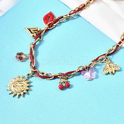 Colgante de acero inoxidable 304 con forma de corazón de sol&nbsp;NJEW-A063-09G