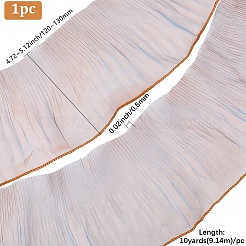 10 yard de bordure en dentelle plissée en polyester Lucency&nbsp;OCOR-GF0004-74B
