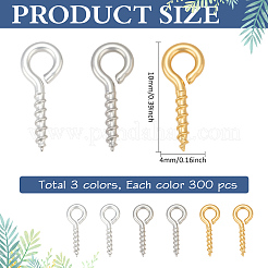 900 pz 3 colori ferro vite occhio pin piolo bails&nbsp;IFIN-ME0001-07
