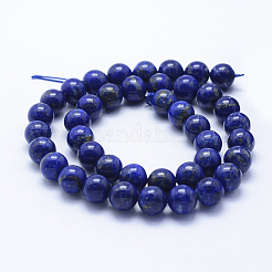 Filo di Perle lapis lazuli naturali &nbsp;G-P342-01-10mm-AB