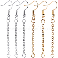 40 Stück 2 Stile 304 Edelstahl Ohrringhaken&nbsp;EJEW-SC0001-85