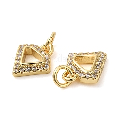 Pendentifs avec zircon cubiques à micro-pavés en laiton&nbsp;KK-E048-08G