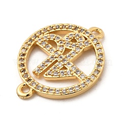 Messingring mit Mikropflaster und klaren Zirkoniasteinen und Fe Faith-Anhängern&nbsp;KK-I360-044G