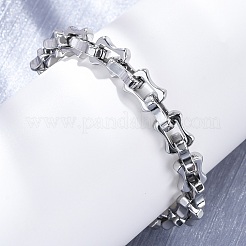 Bracelets à maillons rectangulaires en acier inoxydable 304 pour femmes et hommes&nbsp;BJEW-R018-20P