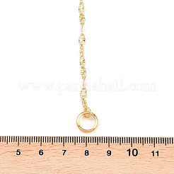 Halsketten aus strukturierten Messinggliedern und Lariat-Halsketten&nbsp;NJEW-H087-03G