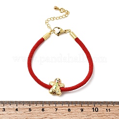Weihnachtsarmbänder aus Nylonschnur&nbsp;LS-BJEW-L715-02G-01