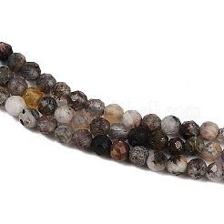 Natur schwarz Rutilquarz Perlen Stränge&nbsp;LS-G-RM250104-C3