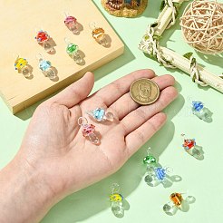 14pcs 7 Arten handgemachte Bunte Malerei-Anhänger&nbsp;LAMP-CJ0002-20