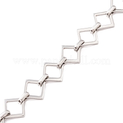 Chaînes à maillons ovales et losanges en acier inoxydable 304 anti-ternissement&nbsp;CHS-F017-04P