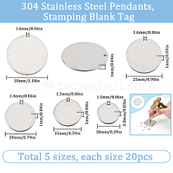 100 pieza 5 estilos colgantes de acero inoxidable 304&nbsp;STAS-SC0008-29