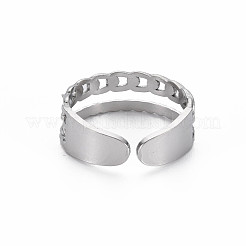 Anello polsino a forma di catena in acciaio inossidabile 304 anti-ossidazione&nbsp;RJEW-N038-037P