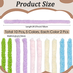 10 Stück 5 Farben Korallenfleece-Sticks&nbsp;DIY-CP0011-74B