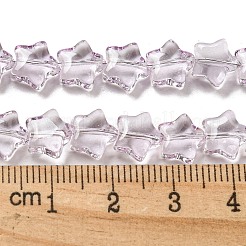 Fili di perle di vetro trasparenti con vernice da forno&nbsp;DGLA-A07-T8mm-KD03