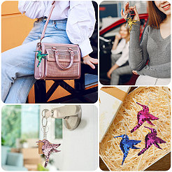 40 porte-clés colibri à paillettes pour animaux de compagnie&nbsp;KEYC-CA0001-60