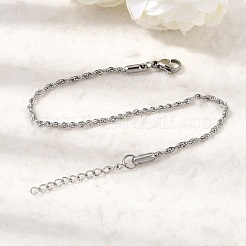 304 Edelstahl-Seilkettenarmbänder für Damen&nbsp;BJEW-P395-01P