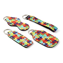 Porta portachiavi in neoprene con motivo puzzle&nbsp;KEYC-WH0024-16A