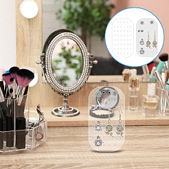 10 tarjeta de exhibición organizadora de aretes de acrílico&nbsp;EDIS-WH0012-49B