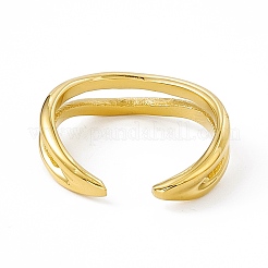 Bague manchette en acier inoxydable 304 avec placage ionique (IP) pour femme&nbsp;RJEW-C060-37G