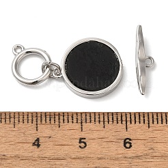 Messing-Knebelverschlüsse mit Paua-Muschel&nbsp;KK-N254-72P