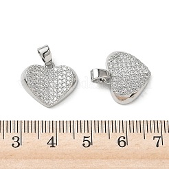 Pendenti in ottone con micro pavé di zirconi trasparenti per San Valentino&nbsp;KK-A299-18P