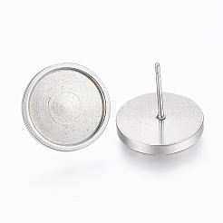 Accesorios para pendientes de botón de acero inoxidable 304 resistentes al deslustre&nbsp;STAS-H410-07P-A