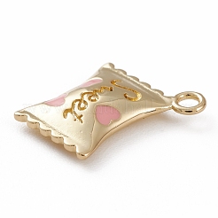 Goldfarbene Anhänger aus Messing-Emaille&nbsp;KK-H746-01G