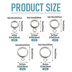 20 pièce 5 styles 201 tubes en acier inoxydable&nbsp;STAS-TADJ0001-04P