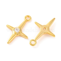 Pendentifs en laiton zircon cubique transparent&nbsp;KK-U017-10D-G