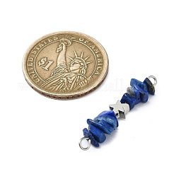 16 pz 16 stili di pietre preziose miste con perline e ciondoli con connettore a stella in ottone&nbsp;PALLOY-JF03064-01