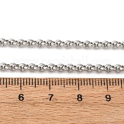 3 mm starke Rolo-Kettenhalsketten aus 304er Edelstahl&nbsp;NJEW-P338-08P