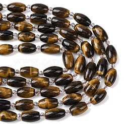 Natürlichen Tigerauge Perlen Stränge&nbsp;G-G453-C03-8x13mm