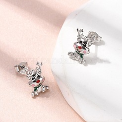 925 Sterling Silber Ohrstecker&nbsp;EJEW-D342-01P